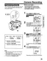 Предварительный просмотр 25 страницы Panasonic Palmcorder PalmSight PV-L580 User Manual