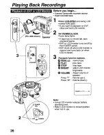 Предварительный просмотр 26 страницы Panasonic Palmcorder PalmSight PV-L580 User Manual