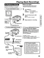 Предварительный просмотр 29 страницы Panasonic Palmcorder PalmSight PV-L580 User Manual