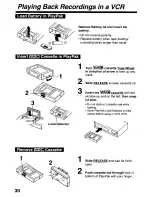 Предварительный просмотр 30 страницы Panasonic Palmcorder PalmSight PV-L580 User Manual