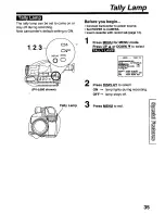 Предварительный просмотр 35 страницы Panasonic Palmcorder PalmSight PV-L580 User Manual