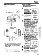 Предварительный просмотр 37 страницы Panasonic Palmcorder PalmSight PV-L580 User Manual