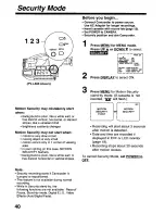 Предварительный просмотр 40 страницы Panasonic Palmcorder PalmSight PV-L580 User Manual