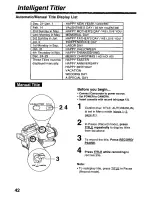 Предварительный просмотр 42 страницы Panasonic Palmcorder PalmSight PV-L580 User Manual