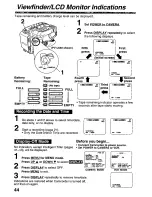 Предварительный просмотр 44 страницы Panasonic Palmcorder PalmSight PV-L580 User Manual