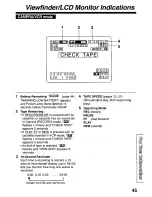 Предварительный просмотр 45 страницы Panasonic Palmcorder PalmSight PV-L580 User Manual