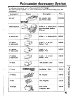 Предварительный просмотр 49 страницы Panasonic Palmcorder PalmSight PV-L580 User Manual