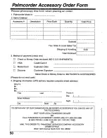 Предварительный просмотр 50 страницы Panasonic Palmcorder PalmSight PV-L580 User Manual