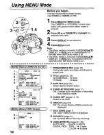 Preview for 12 page of Panasonic Palmcorder PalmSight PV-L581 User Manual