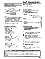 Preview for 15 page of Panasonic Palmcorder PalmSight PV-L581 User Manual