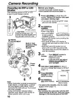 Preview for 16 page of Panasonic Palmcorder PalmSight PV-L581 User Manual