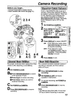 Preview for 17 page of Panasonic Palmcorder PalmSight PV-L581 User Manual