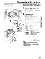 Preview for 19 page of Panasonic Palmcorder PalmSight PV-L581 User Manual