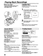 Preview for 20 page of Panasonic Palmcorder PalmSight PV-L581 User Manual