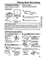 Preview for 21 page of Panasonic Palmcorder PalmSight PV-L581 User Manual