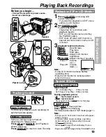 Предварительный просмотр 19 страницы Panasonic Palmcorder PalmSight PV-L591 Operating Instructions Manual