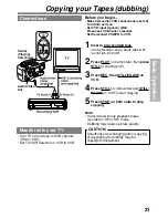 Предварительный просмотр 21 страницы Panasonic Palmcorder PalmSight PV-L591 Operating Instructions Manual