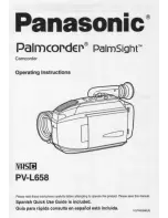 Panasonic Palmcorder PalmSight PV-L658 Operating Manual предпросмотр