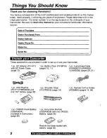 Предварительный просмотр 2 страницы Panasonic Palmcorder Palmsight PV-L659 Operating Manual