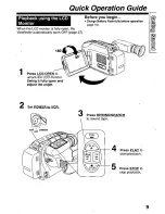 Предварительный просмотр 9 страницы Panasonic Palmcorder Palmsight PV-L659 Operating Manual