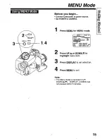 Предварительный просмотр 15 страницы Panasonic Palmcorder Palmsight PV-L659 Operating Manual