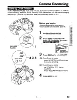 Предварительный просмотр 23 страницы Panasonic Palmcorder Palmsight PV-L659 Operating Manual