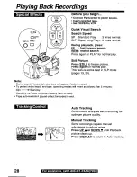 Предварительный просмотр 28 страницы Panasonic Palmcorder Palmsight PV-L659 Operating Manual