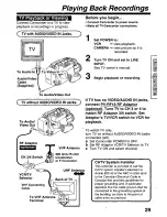 Предварительный просмотр 29 страницы Panasonic Palmcorder Palmsight PV-L659 Operating Manual