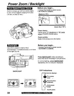 Предварительный просмотр 32 страницы Panasonic Palmcorder Palmsight PV-L659 Operating Manual