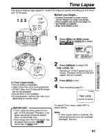 Предварительный просмотр 41 страницы Panasonic Palmcorder Palmsight PV-L659 Operating Manual