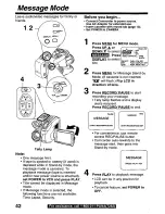 Предварительный просмотр 42 страницы Panasonic Palmcorder Palmsight PV-L659 Operating Manual