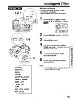 Предварительный просмотр 45 страницы Panasonic Palmcorder Palmsight PV-L659 Operating Manual