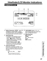 Предварительный просмотр 47 страницы Panasonic Palmcorder Palmsight PV-L659 Operating Manual