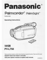 Предварительный просмотр 1 страницы Panasonic Palmcorder Palmsight PV-L758 Operating Manual