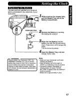 Предварительный просмотр 17 страницы Panasonic Palmcorder Palmsight PV-L758 Operating Manual