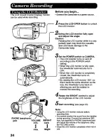 Предварительный просмотр 24 страницы Panasonic Palmcorder Palmsight PV-L758 Operating Manual