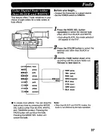 Предварительный просмотр 37 страницы Panasonic Palmcorder Palmsight PV-L758 Operating Manual