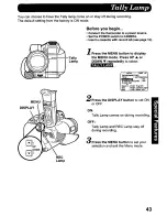 Предварительный просмотр 43 страницы Panasonic Palmcorder Palmsight PV-L758 Operating Manual