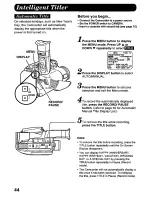 Предварительный просмотр 44 страницы Panasonic Palmcorder Palmsight PV-L758 Operating Manual