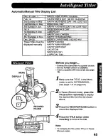 Предварительный просмотр 45 страницы Panasonic Palmcorder Palmsight PV-L758 Operating Manual