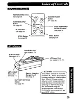 Предварительный просмотр 59 страницы Panasonic Palmcorder Palmsight PV-L758 Operating Manual