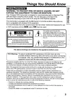 Предварительный просмотр 3 страницы Panasonic Palmcorder Palmsight PV-L759 Operating Manual