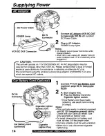 Предварительный просмотр 14 страницы Panasonic Palmcorder Palmsight PV-L759 Operating Manual