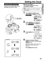 Предварительный просмотр 21 страницы Panasonic Palmcorder Palmsight PV-L759 Operating Manual