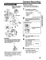 Предварительный просмотр 23 страницы Panasonic Palmcorder Palmsight PV-L759 Operating Manual