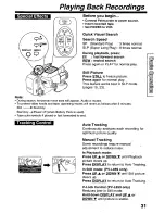 Предварительный просмотр 31 страницы Panasonic Palmcorder Palmsight PV-L759 Operating Manual