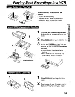 Предварительный просмотр 33 страницы Panasonic Palmcorder Palmsight PV-L759 Operating Manual