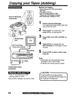 Предварительный просмотр 34 страницы Panasonic Palmcorder Palmsight PV-L759 Operating Manual