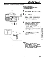 Предварительный просмотр 43 страницы Panasonic Palmcorder Palmsight PV-L759 Operating Manual