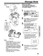 Предварительный просмотр 49 страницы Panasonic Palmcorder Palmsight PV-L759 Operating Manual